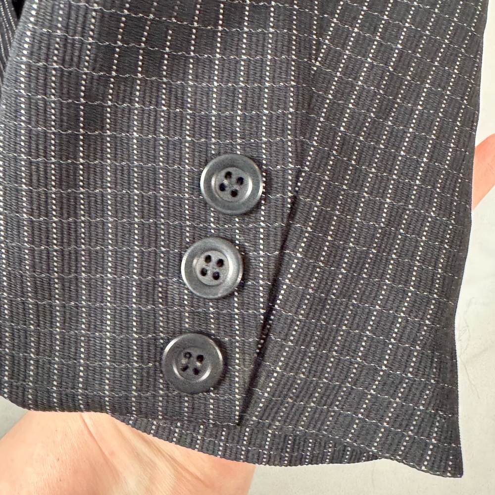 Garfield & Marks Black Checkered Button Down Jack… - image 3